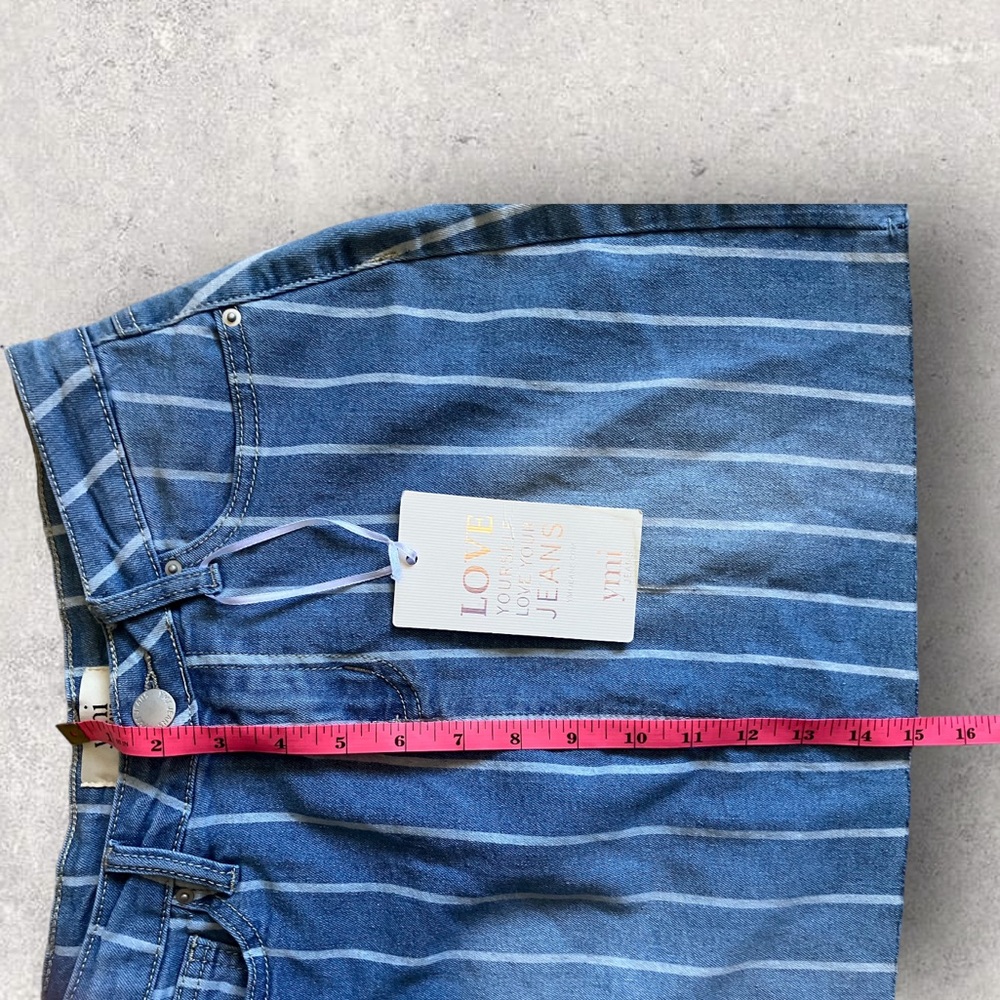 Ymi Jean Striped Skirt NWT Women Size 3/26 - Picture 6 of 7